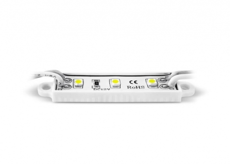 MÓDULO DE 3 LEDS SMD 3528 IMPERMEABLE BLANCO CÁLIDO 12V 0.3W 16.5-18 LM/MÓDULO