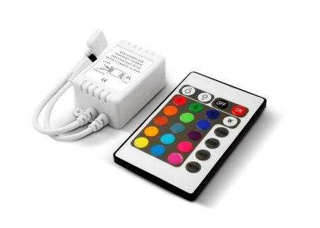 CONTROLADORA PARA CINTA RGB 12V 72W CON CONTROL REMOTO 24 MODOS
