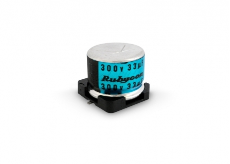 CAPACITOR ELECTROLÍTICO RADIAL 33MF X 300V SMD (18X35 / PASO 7MM)