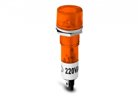 OJO DE BUEY 220V REDONDO PLÁSTICO NARANJA