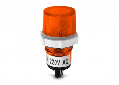 OJO DE BUEY 220V REDONDO PLÁSTICO GRANDE NARANJA