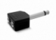 FICHA ADAPTADORA PLUG 6.5 MONO A 2 JACK 3.5 MONO