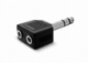 FICHA ADAPTADORA PLUG 6.5 ST A 2 JACK 3.5 ST