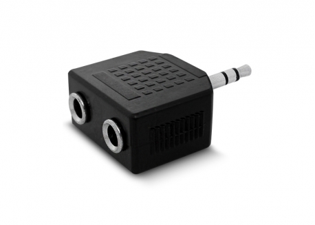 FICHA ADAPTADORA PLUG 3.5 ST A 2 JACK 3.5 ST