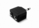 FICHA ADAPTADORA PLUG 3.5 MONO A 2 JACK 3.5 MONO