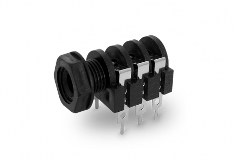 FICHA JACK 6.5 MM STEREO CON CORTE 6P PARA CHASIS