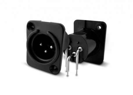 FICHA CANON 3 PATAS MACHO 90° A PCB