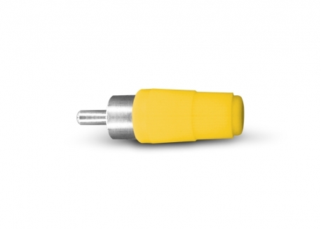 FICHA PLUG RCA AMARILLA CORTA