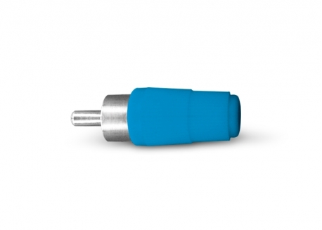 FICHA PLUG RCA AZUL CORTA