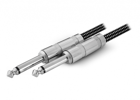 CABLE DE AUDIO PROFESIONAL (PLUG 6.5 MACHO A PLUG 6.5 MACHO) 6MTS 20AWG TELA