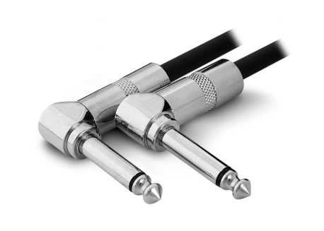 CABLE DE AUDIO PROFESIONAL (PLUG 6.5 MACHO 90° A PLUG 6.5 MACHO 90°) 0.3MTS 24AW