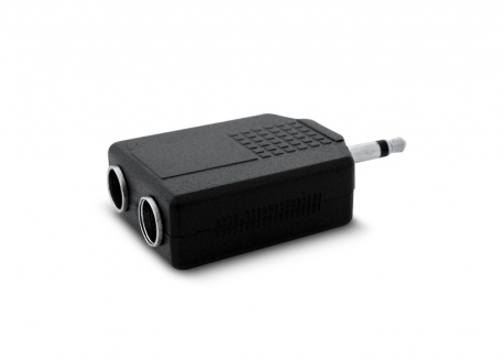 FICHA ADAPTADORA PLUG 3.5 MONO A 2 JACK 6.5 MONO