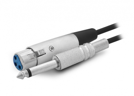 CABLE ARMADO PLUG 6.5MM MONO A CANON HEMBRA 3 PINES 5MTS