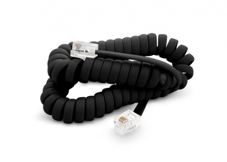 CABLE TELEFÓNICO ESPIRAL 1.3MT NEGRO