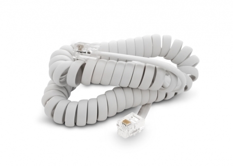 CABLE TELEFÓNICO ESPIRAL 8.3MT BLANCO