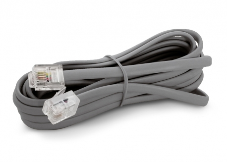 CABLE PROLONGACIÓN TELEFÓNICO 4.7MT GRIS