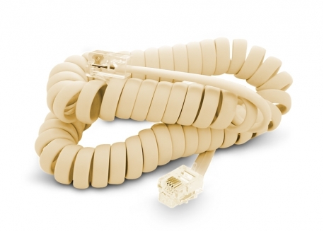 CABLE TELEFÓNICO ESPIRAL 2.3MT BEIGE