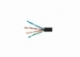 CABLE UTP NIVEL 5E PARA EXTERIOR (ROLLO 100 MTS) NEGRO (COBRE 0.5MM)