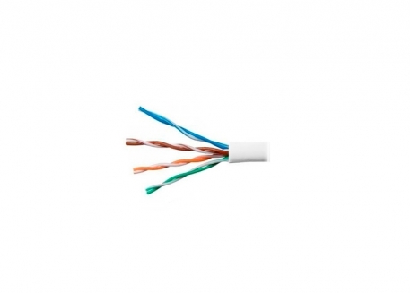 CABLE UTP NIVEL 5E PARA INTERIOR (ROLLO 100 MTS) BLANCO (COBRE 0.5MM)