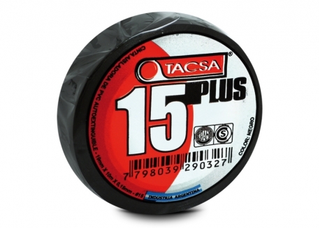 CINTA AISLADORA AUTOEXTINGUIBLE TACSA 16 19MMX20MX0.15MM (X 10 UNIDADES)