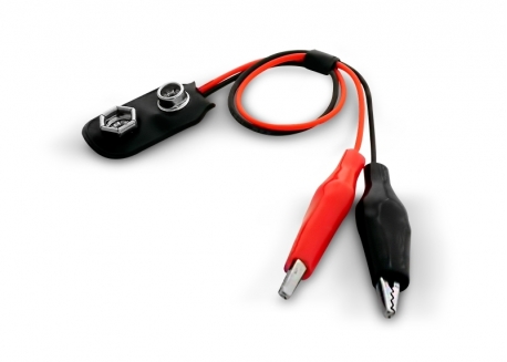 CABLE ALIMENTACIÓN CONECTOR DE BATERÍA 9V A PINZAS COCODRILO