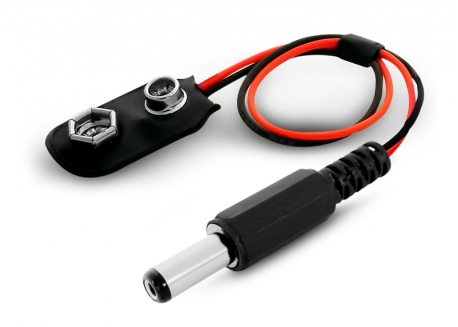 CABLE ALIMENTACIÓN CONECTOR DE BATERÍA 9V A PLUG 2.1MM