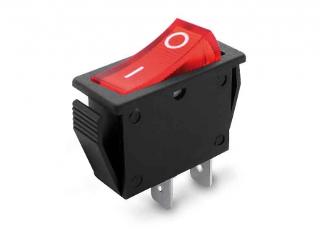 LLAVE TECLA 2P ROJA ON-OFF 15A 250V