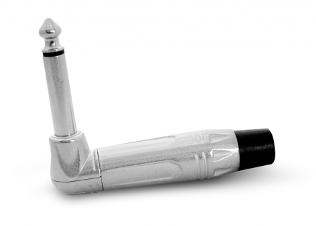CONECTOR PLUG 6.5 MM MONO 90° METÁLICO (LÍNEA PRO)