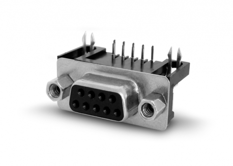 CONECTOR PARA COMPUTACIÓN DB9 HEMBRA A 90°