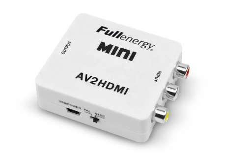 CONVERSOR 3 X RCA (AV) A HDMI MINI FULL-HD 1080P BLANCO
