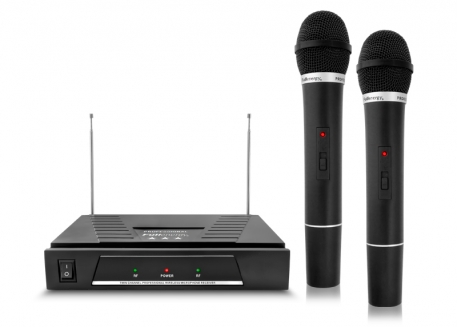 MICROFÓNO INALÁMBRICO CON BASE VHF DOBLE K-908