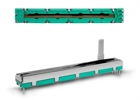 POTENCIÓMETRO DESLIZABLE PARA CONSOLA 60MM RECORRIDO (75MM TOTAL) ST. 100K LIN. (EJE 15MM)