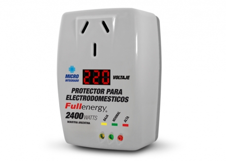 PROTECTOR PARA ELECTRODOMÉSTICOS 2400W FULLENERGY (CON VOLTÍMETRO)