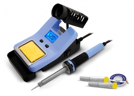 ESTACIÓN DE SOLDAR DIGITAL MINI 48W (ZD-8906L) + DOS TUBOS DE ESTAÑO + 1 MALLA DESOLTANTE