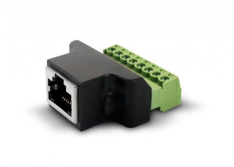 JACK RJ45 A BORNERA CON TORNILLOS