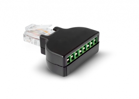 PLUG RJ45 A BORNERA CON TORNILLOS