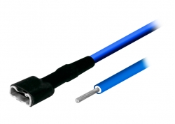 CABLE DE CONEXIÓN RÁPIDA T/PALA 6,3MM A CABLE (26CM DE LARGO) SECCIÓN 0,5MM2