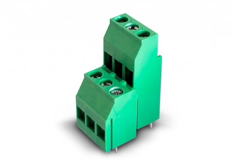 BORNERA DOBLE NIVEL PASO 5MM 300V 25A 6P