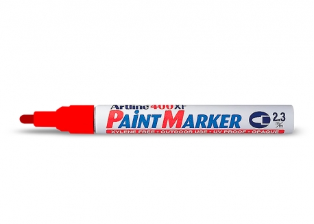 MARCADOR DE PINTURA ARTLINE TRAZO DE 2.3MM COLOR ROJO (EK-400-RO)