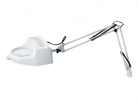 LÁMPARA CON LUPA BLANCA