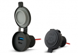 CARGADOR USB A + USB C EMPOTRABLE (ENTRADA 12/24V SALIDA 5V 3A)