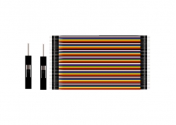 KIT DE 40 CABLES PARA EXPERIMENTADOR TIPO DUPONT (20CM) MACHO / MACHO