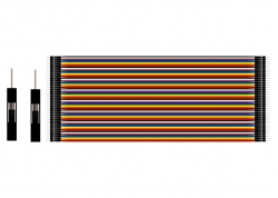 KIT DE 40 CABLES PARA EXPERIMENTADOR TIPO DUPONT (30CM) MACHO / MACHO