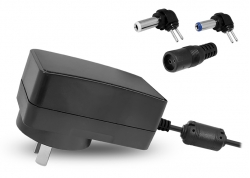 FUENTE SWITCHING 12V 2A PLUG 2.1MM + 2.5MM Y FILTRO FULLENERGY DE PARED