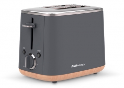 TOSTADORA ELÉCTRICA 2 RANURAS / 7 NIVELES CAMILLE (F. DESCONGELAR COLOR GRIS / MADERA) FULLENERGY