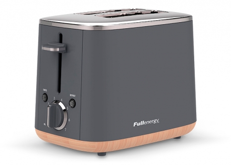 TOSTADORA ELÉCTRICA 2 RANURAS / 7 NIVELES CAMILLE (F. DESCONGELAR COLOR GRIS / MADERA) FULLENERGY