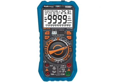 MULTÍMETRO DIGITAL T.RMS (NCV / FREC / CAP / TEMP../ FUGA / INFR..) FULLENERGY FL58A+