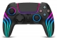 JOYSTICK INALÁMBRICO CON RGB + AUDIO ( PC / PS4 / ANDROID / IOS) NEGRO RAYAS