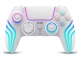 JOYSTICK INALÁMBRICO CON RGB + AUDIO ( PC / PS4 / ANDROID / IOS) BLANCO RAYAS