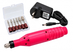 TORNO ELÉCTRICO MINI CON FUENTE Y 6 FRESAS (RPM REGULABLES)